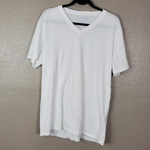 Everlane White Men's V-Neck Short Sleeve T-Shirt XL